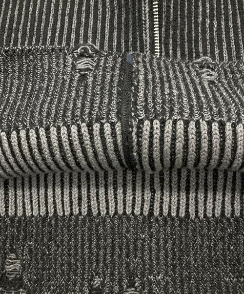 jent louis（ジェントルイス）jent louis (ジェントルイス) Zip V-neck Knit Tops グレー サイズ:Jの古着・服飾アイテム