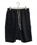 RICK OWENSリックオウエンス）の古着「サルエル ハーフパンツ」｜ブラック