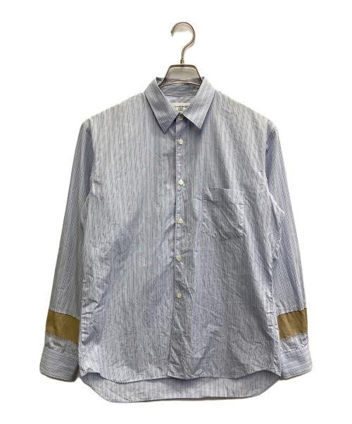 COMME des GARCONS SHIRT（コムデギャルソンシャツ）COMME des GARCONS SHIRT (コムデギャルソンシャツ) 袖リメイクストライプシャツ スカイブルー サイズ:Sの古着・服飾アイテム