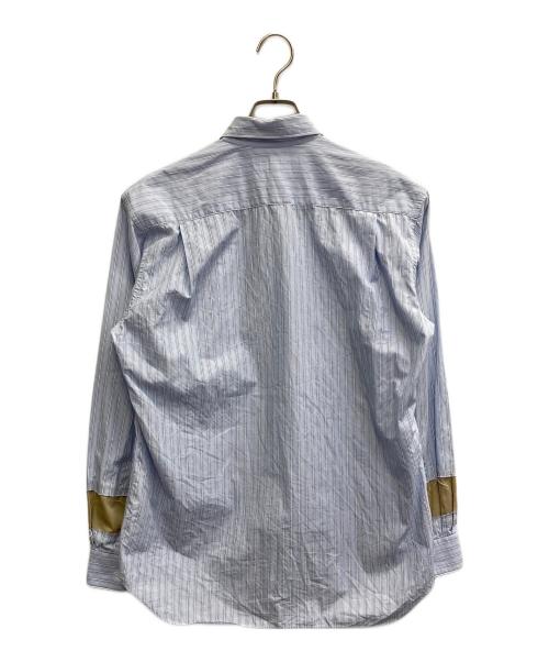 COMME des GARCONS SHIRT（コムデギャルソンシャツ）COMME des GARCONS SHIRT (コムデギャルソンシャツ) 袖リメイクストライプシャツ スカイブルー サイズ:Sの古着・服飾アイテム