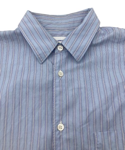 COMME des GARCONS SHIRT（コムデギャルソンシャツ）COMME des GARCONS SHIRT (コムデギャルソンシャツ) 袖リメイクストライプシャツ スカイブルー サイズ:Sの古着・服飾アイテム