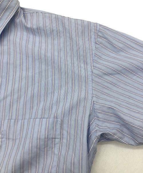 COMME des GARCONS SHIRT（コムデギャルソンシャツ）COMME des GARCONS SHIRT (コムデギャルソンシャツ) 袖リメイクストライプシャツ スカイブルー サイズ:Sの古着・服飾アイテム