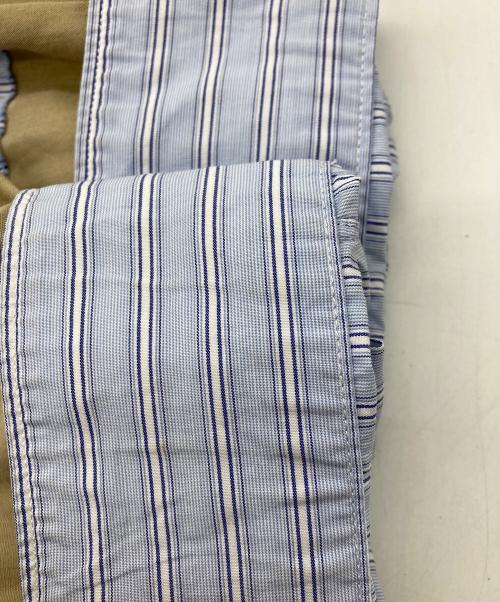 COMME des GARCONS SHIRT（コムデギャルソンシャツ）COMME des GARCONS SHIRT (コムデギャルソンシャツ) 袖リメイクストライプシャツ スカイブルー サイズ:Sの古着・服飾アイテム