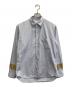 COMME des GARCONS SHIRT（コムデギャルソンシャツ）の古着「袖リメイクストライプシャツ」｜スカイブルー