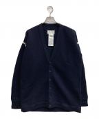 Maison Margielaメゾンマルジェラ）の古着「23AW エルボーパッチ ウール ニットカーディガン」｜ネイビー