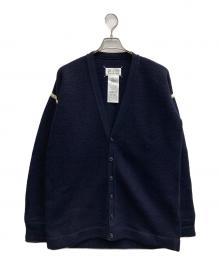 Maison Margiela（メゾンマルジェラ）の古着「23AW エルボーパッチ ウール ニットカーディガン」｜ネイビー