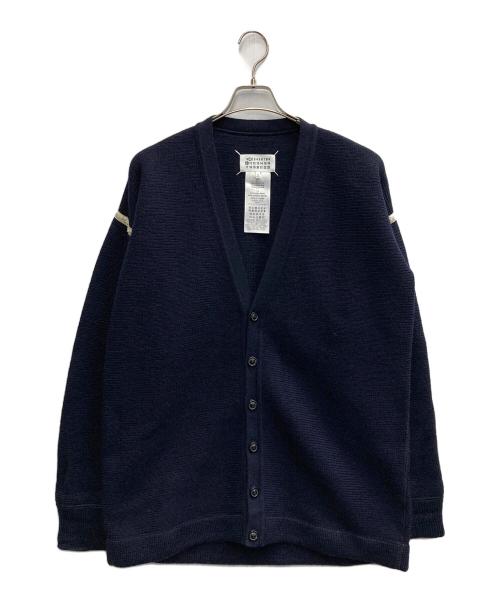 Maison Margiela（メゾンマルジェラ）Maison Margiela (メゾンマルジェラ) 23AW エルボーパッチ ウール ニットカーディガン ネイビー サイズ:Sの古着・服飾アイテム