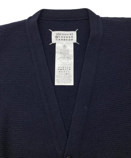 Maison Margiela（メゾンマルジェラ）Maison Margiela (メゾンマルジェラ) 23AW エルボーパッチ ウール ニットカーディガン ネイビー サイズ:Sの古着・服飾アイテム