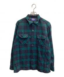 PENDLETON（ペンドルトン）の古着「60年代中期～後期チェックシャツ」｜グリーン×ブラック