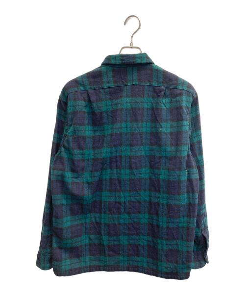 PENDLETON（ペンドルトン）PENDLETON (ペンドルトン) 60年代中期～後期チェックシャツ グリーン×ブラック サイズ:Lの古着・服飾アイテム