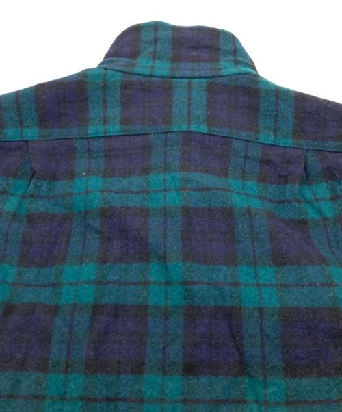 PENDLETON（ペンドルトン）PENDLETON (ペンドルトン) 60年代中期～後期チェックシャツ グリーン×ブラック サイズ:Lの古着・服飾アイテム