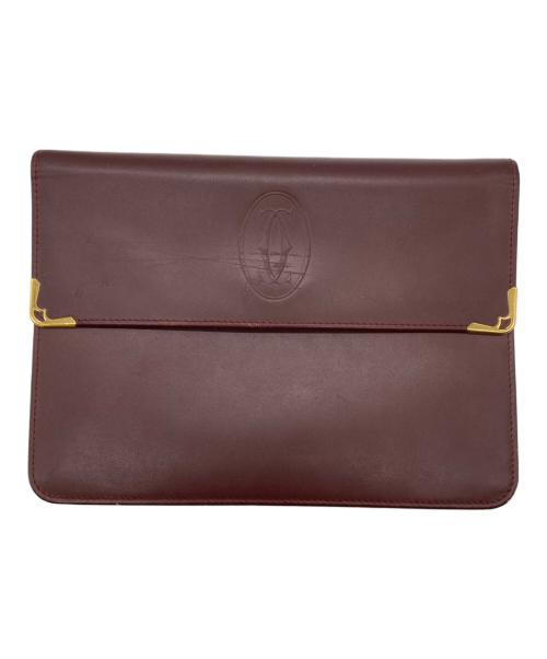Cartier（カルティエ）Cartier (カルティエ) クラッチバッグ/マストライン ボルドーの古着・服飾アイテム