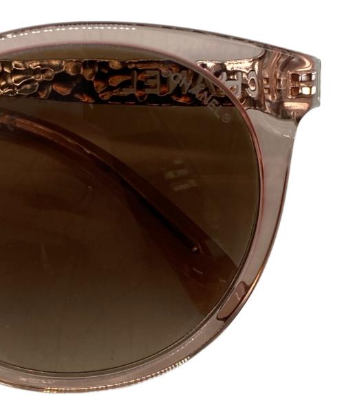 CHANEL（シャネル）CHANEL (シャネル) クリアピンク/メタルパーツロゴサングラス ピンク サイズ:SIZE 53□20の古着・服飾アイテム