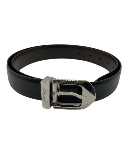 Cartier（カルティエ）Cartier (カルティエ) アルディロン ベルト ブラック×ブラウンの古着・服飾アイテム