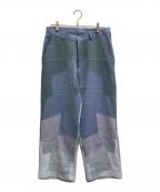 KIDSUPER STUDIOSキッドスーパーストュディオス）の古着「Patchwork Gradient Suit Bottom」｜ブルー