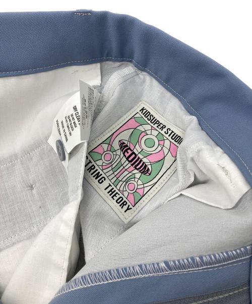 KIDSUPER STUDIOS（キッドスーパーストュディオス）KIDSUPER STUDIOS (キッドスーパーストュディオス) Patchwork Gradient Suit Bottom ブルー サイズ:Ｍの古着・服飾アイテム