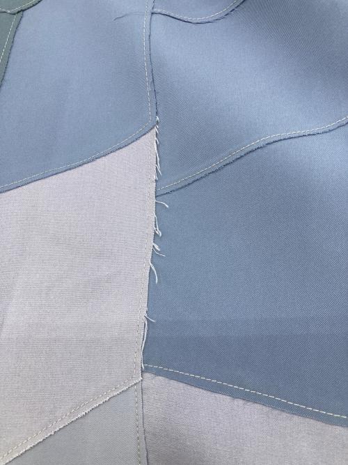 KIDSUPER STUDIOS（キッドスーパーストュディオス）KIDSUPER STUDIOS (キッドスーパーストュディオス) Patchwork Gradient Suit Bottom ブルー サイズ:Ｍの古着・服飾アイテム