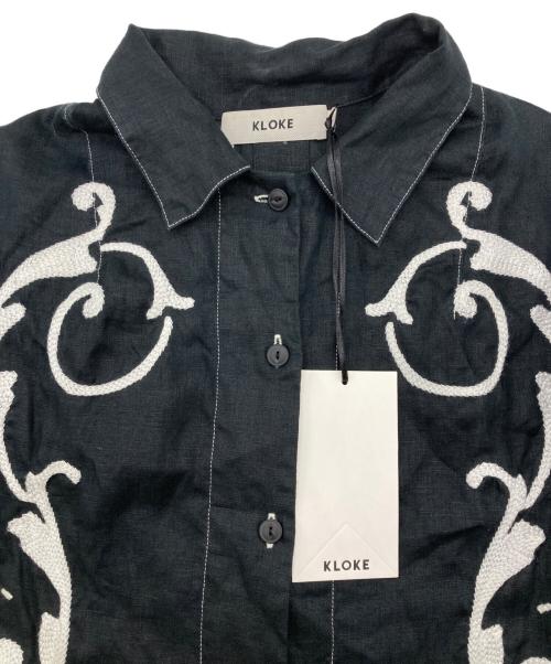 KLOKE（クローク）KLOKE (クローク) Prosperity Embroidered Dress /リネンワンピース ブラック サイズ:ｘｓの古着・服飾アイテム