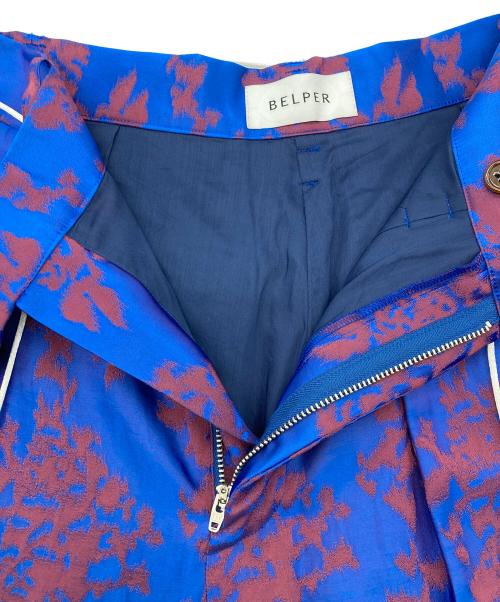 BELPER（ベルパー）BELPER (ベルパー) JACQUARD PANTS ブルー サイズ:1の古着・服飾アイテム