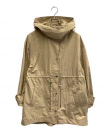 quaranciel（カランシエル）の古着「ナイロン ドロスト フード ミディ ブルゾン」｜ベージュ
