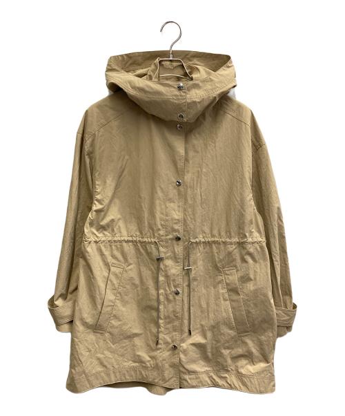 quaranciel（カランシエル）quaranciel (カランシエル) ナイロン ドロスト フード ミディ ブルゾン ベージュ サイズ:FREEの古着・服飾アイテム