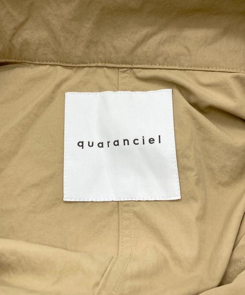 quaranciel（カランシエル）quaranciel (カランシエル) ナイロン ドロスト フード ミディ ブルゾン ベージュ サイズ:FREEの古着・服飾アイテム