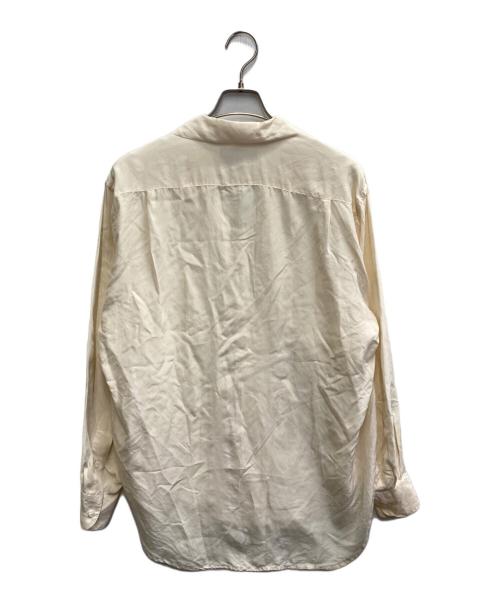 RALPH LAUREN（ラルフローレン）RALPH LAUREN (ラルフローレン) シルク オープンカラー ロングスリーブシャツ アイボリー サイズ:8の古着・服飾アイテム