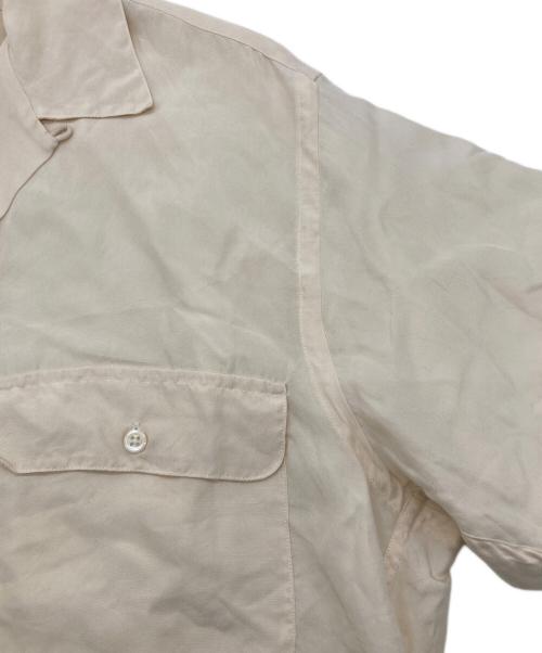RALPH LAUREN（ラルフローレン）RALPH LAUREN (ラルフローレン) シルク オープンカラー ロングスリーブシャツ アイボリー サイズ:8の古着・服飾アイテム