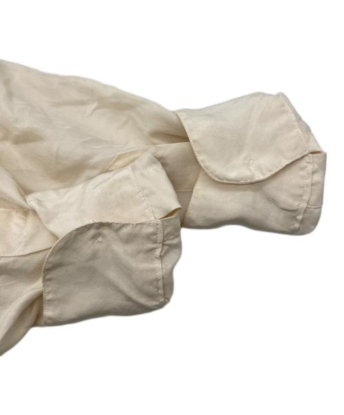 RALPH LAUREN（ラルフローレン）RALPH LAUREN (ラルフローレン) シルク オープンカラー ロングスリーブシャツ アイボリー サイズ:8の古着・服飾アイテム