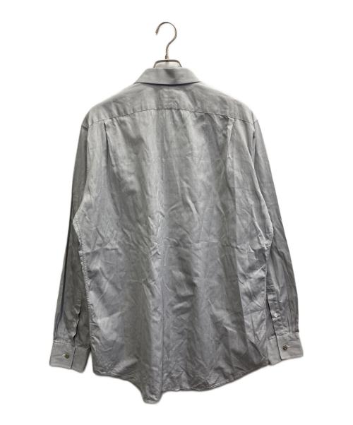 HERMES（エルメス）HERMES (エルメス) セリエ袖ボタンカッタウェイカラー コットンシャツ グレー サイズ:43の古着・服飾アイテム