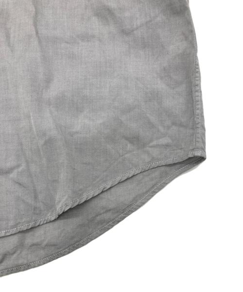 HERMES（エルメス）HERMES (エルメス) セリエ袖ボタンカッタウェイカラー コットンシャツ グレー サイズ:43の古着・服飾アイテム