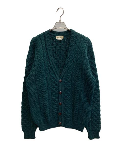 L.L.Bean（エルエルビーン）L.L.Bean (エルエルビーン) 80～90s アランニットカーディガン グリーン サイズ:Ｌの古着・服飾アイテム