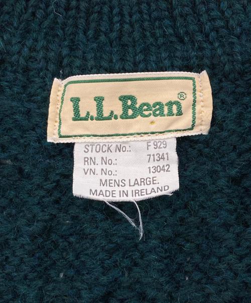L.L.Bean（エルエルビーン）L.L.Bean (エルエルビーン) 80～90s アランニットカーディガン グリーン サイズ:Ｌの古着・服飾アイテム