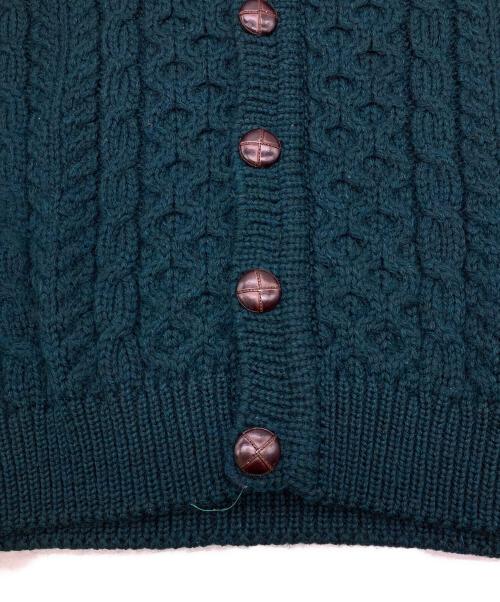 L.L.Bean（エルエルビーン）L.L.Bean (エルエルビーン) 80～90s アランニットカーディガン グリーン サイズ:Ｌの古着・服飾アイテム
