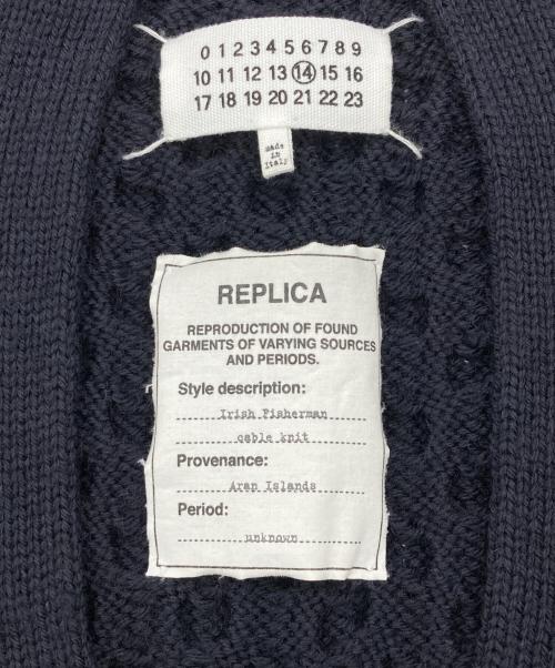 Maison Margiela（メゾンマルジェラ）Maison Margiela (メゾンマルジェラ)  REPLICA Irish Fisherman cable knit ネイビー サイズ:Ｓの古着・服飾アイテム