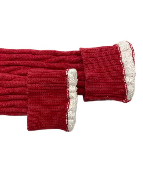 POLO RALPH LAUREN（ポロ・ラルフローレン）POLO RALPH LAUREN (ポロ・ラルフローレン) ケーブルニットワンピース レッド サイズ:XLの古着・服飾アイテム