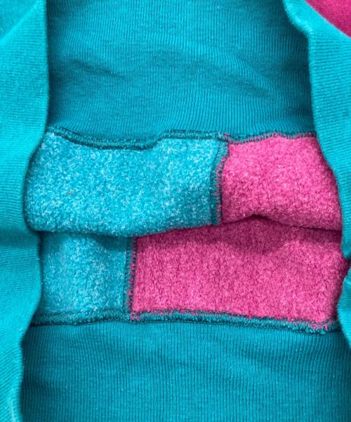 Champion（チャンピオン）Champion (チャンピオン) 90’Sバイカラースウェット パープル×グリーン サイズ:Lの古着・服飾アイテム