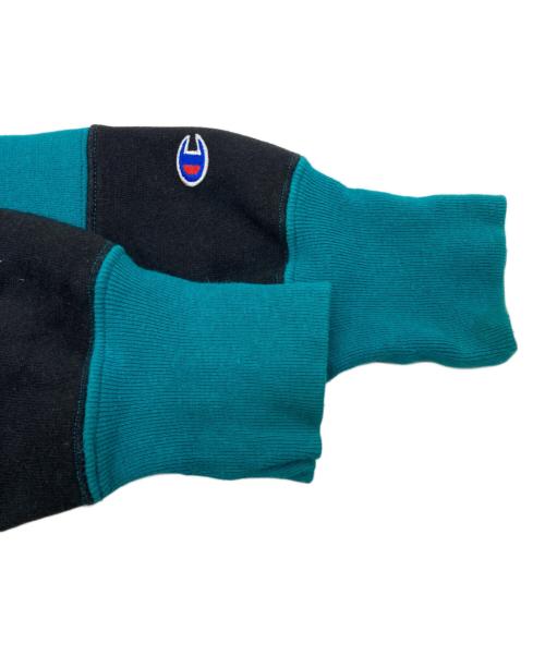 Champion（チャンピオン）Champion (チャンピオン) 90’Sバイカラースウェット パープル×グリーン サイズ:Lの古着・服飾アイテム