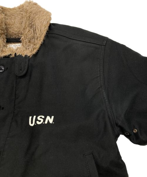 HOUSTON（ヒューストン）HOUSTON (ヒューストン) N-1/デッキジャケット ブラック サイズ:SIZE 40の古着・服飾アイテム