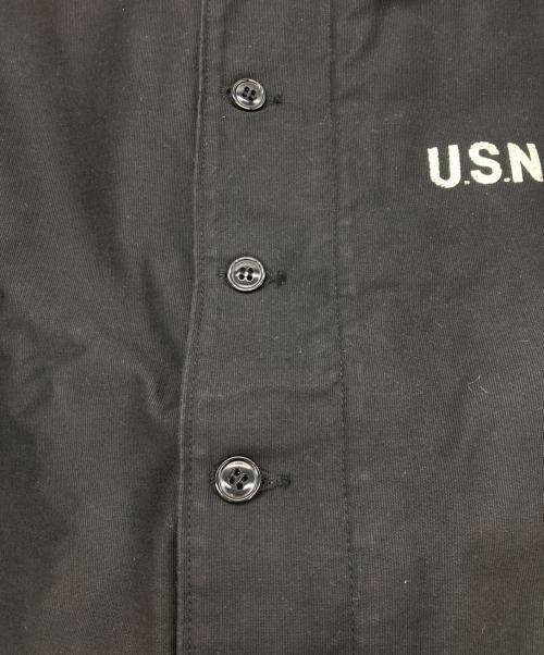HOUSTON（ヒューストン）HOUSTON (ヒューストン) N-1/デッキジャケット ブラック サイズ:SIZE 40の古着・服飾アイテム