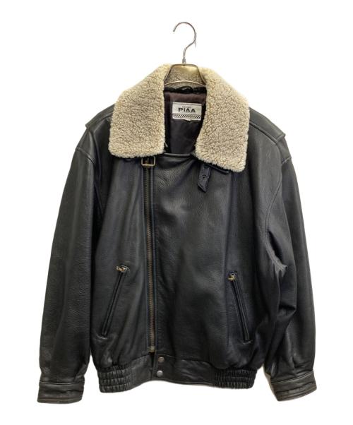 PIAA（ピア）PIAA (ピア) ラムレザージャケット ブラック サイズ:フリーの古着・服飾アイテム