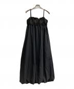 Eaphiエフィ）の古着「フラワーレースバルーンワンピース」｜ブラック