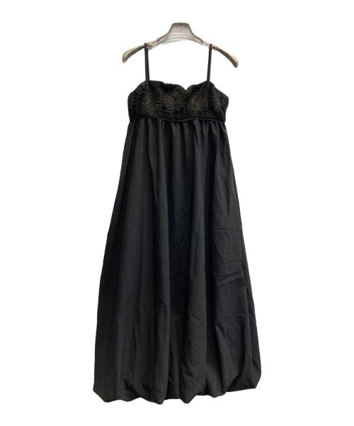 Eaphi（エフィ）Eaphi (エフィ) フラワーレースバルーンワンピース ブラック サイズ:2 未使用品の古着・服飾アイテム