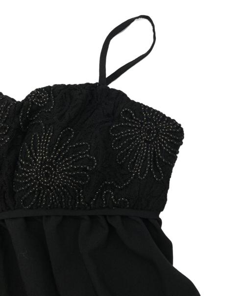 Eaphi（エフィ）Eaphi (エフィ) フラワーレースバルーンワンピース ブラック サイズ:2 未使用品の古着・服飾アイテム