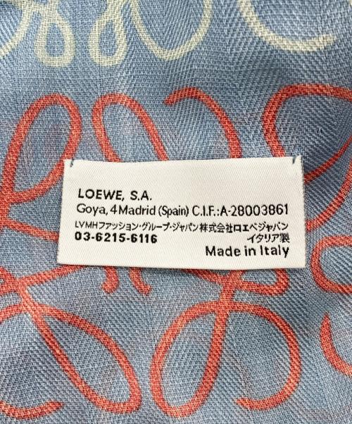 LOEWE（ロエベ）LOEWE (ロエベ) アナグラム マフラー ブルーの古着・服飾アイテム