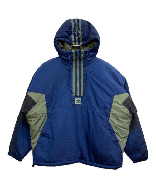 adidas（アディダス）adidas (アディダス) ANORAK PUFFY JACKET ネイビー サイズ:XOの古着・服飾アイテム