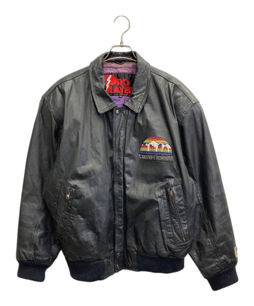 PRO LAYER（プロレイヤー）PRO LAYER (プロレイヤー) 90’Sアーチロゴワッペンレザージャケット ブラック サイズ:XLの古着・服飾アイテム