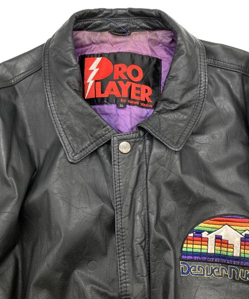 PRO LAYER（プロレイヤー）PRO LAYER (プロレイヤー) 90’Sアーチロゴワッペンレザージャケット ブラック サイズ:XLの古着・服飾アイテム