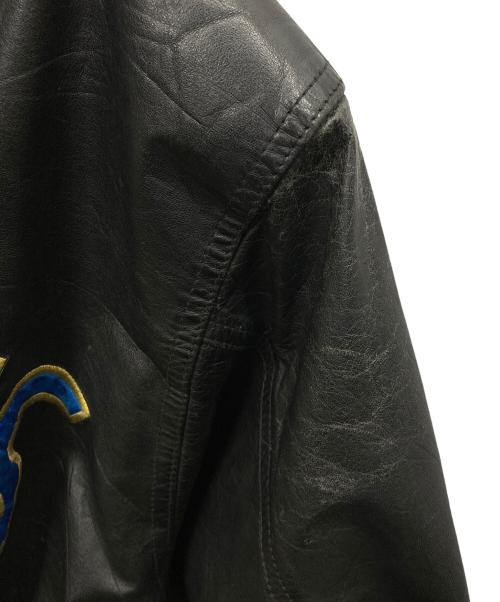PRO LAYER（プロレイヤー）PRO LAYER (プロレイヤー) 90’Sアーチロゴワッペンレザージャケット ブラック サイズ:XLの古着・服飾アイテム