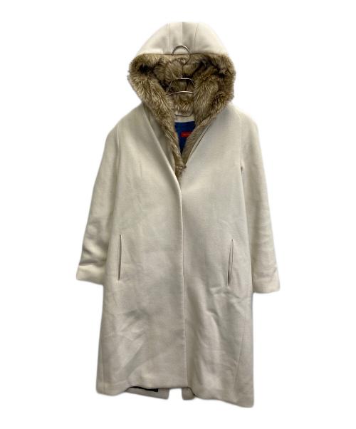 DES PRES（デ プレ）DES PRES (デ プレ) ウールメルトンファーコンビ フーデッドコート ベージュ サイズ:Sの古着・服飾アイテム